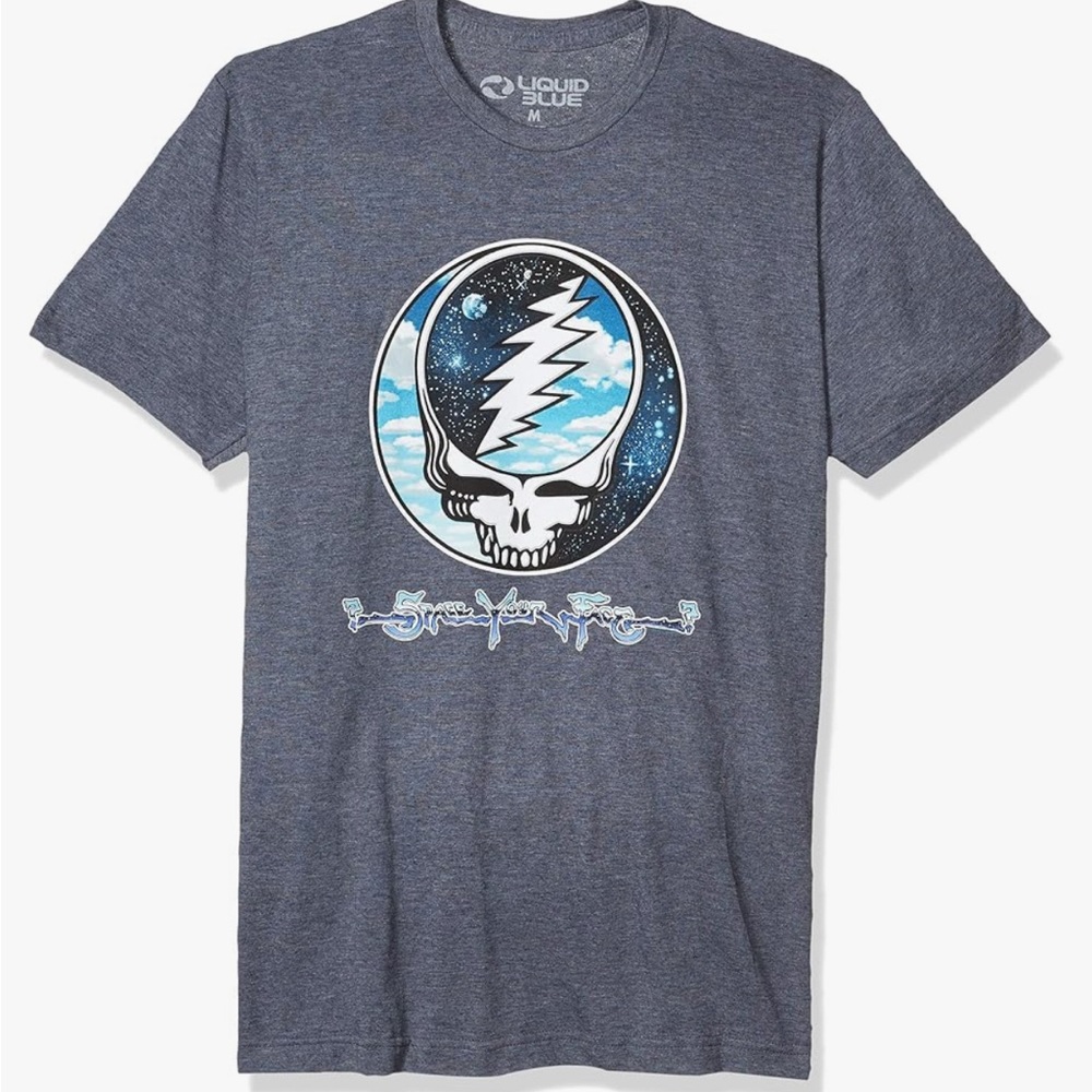Liquid Blue Gray Grateful Dead Tee